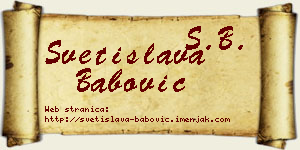 Svetislava Babović vizit kartica